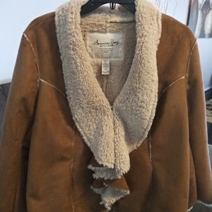 Faux suede coat